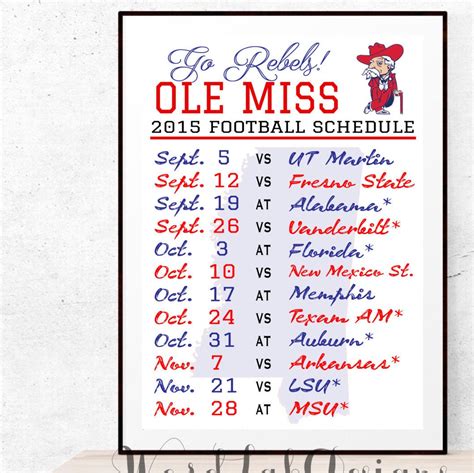 2015 ole miss rebels football schedule